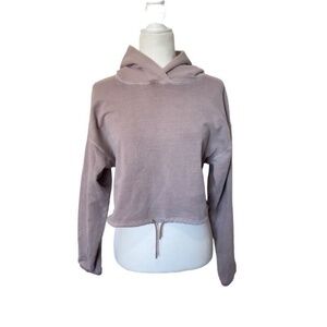 Aritzia The Group by Babaton Weekender Cinchable Pullover Cropped Hoodie Size S